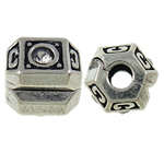 EUROPEAN STYLE - RONDELLE - CLIP ON - STOPPER BEAD - DRUM SHAPE WITH CLEAR AB CRYSTALS