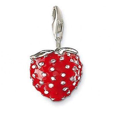 925 SILVER AND RED THOMAS SABO STRAWBERRY CLIP ON CHARMS