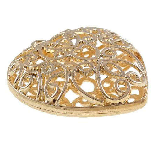 PENDANTS - GOLD PLATED - VINTAGE DESIGN - FILIGREE HEART