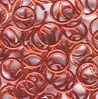 JUMP RINGS - 22 GAUGE SAW CUT COPPER COLOR PLATED - 6MM - TANGERINE