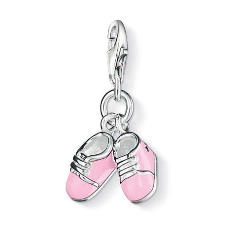 925 SILVER PINK BABY BOOTEE - CLIP ON CHARM