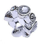 PANDORA STYLE SPACER BEAD WITH CLEAR RHINESTONES