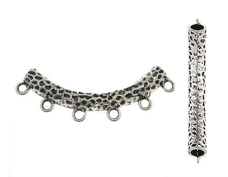 CONNECTORS - ANTIQUE SILVER - TUBES WITH SIX CONNECTOR LOOPS