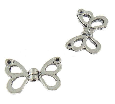 CONNECTORS - ANTIQUE SILVER - BUTTERFLY