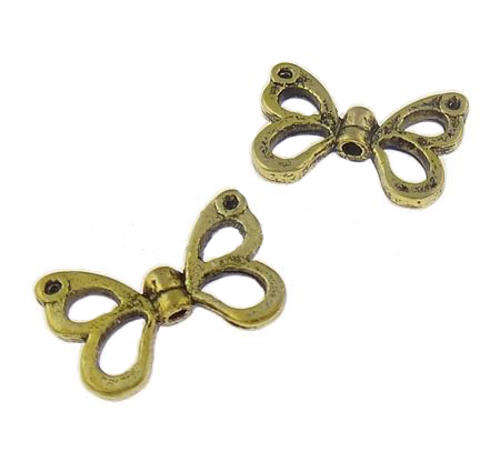 CONNECTORS - ANTIQUE GOLD COPPER PLATED - BUTTERFLY