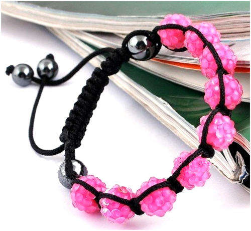 SHAMBALLA FASHION BRACELETS - CERISE PINK