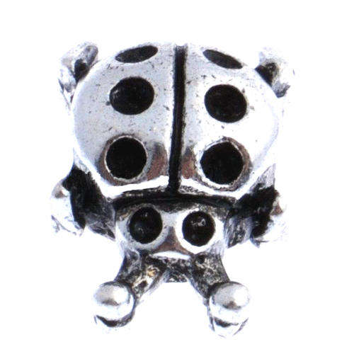 PANDORA STYLE ANTIQUE SILVER LADYBUG SPACER BEADS