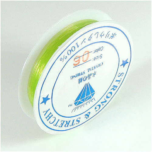 MAGIC STRETCH -  ELASTIC THREAD - WIRE FOR BEADING - 0.6mm - LIME GREEN