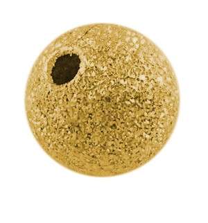 SPACER BEADS - GOLD PLATED ROUND STARDUST - 8mm