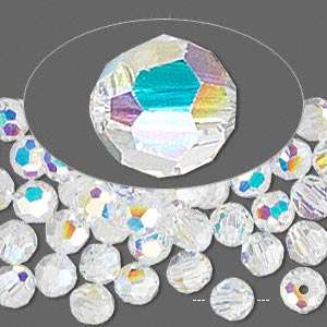 SWAROVSKI CRYSTAL - CLEAR AB - 6 mm - FACETED ROUNDS - 5000