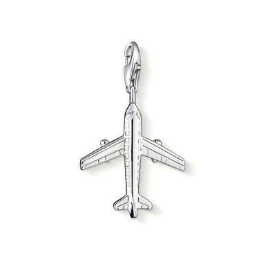925 SILVER - CLIP ON - CHARM -JET AIRPLANE