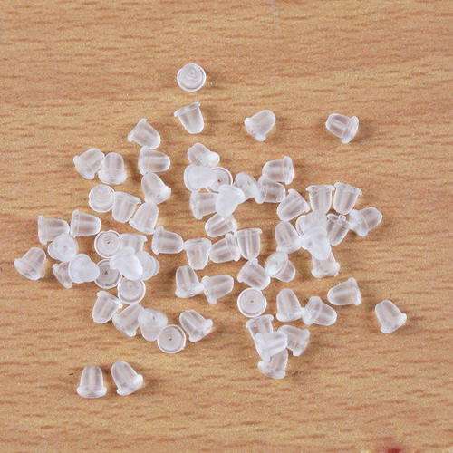 EARRING BACK STOPPERS - SILICONE - 5 mm - SOLD PER PAIR