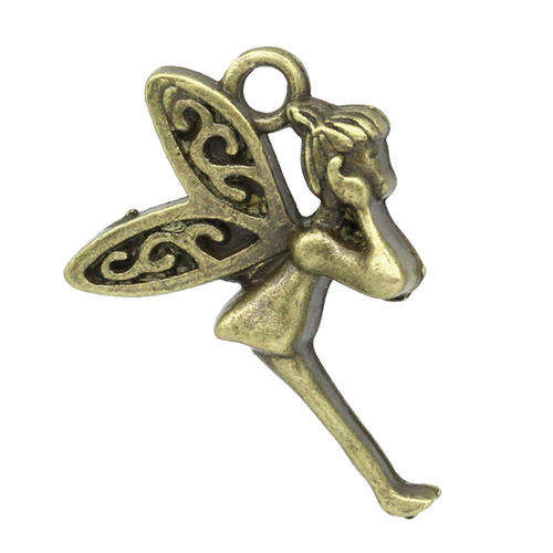 CHARMS - ANTIQUE BRONZE - FAIRY CHARM PENDANTS - 22x17mm