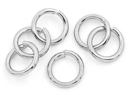 JUMP RINGS - STAINLESS STEEL - 8MM - SOLD PER PACK OF 20