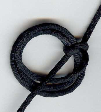 NYLON CORD - SATIN RATTAIL - BLACK - 2.mm - SOLD PER METER