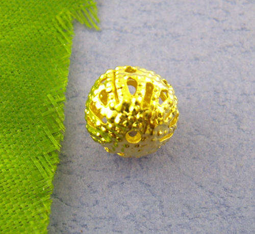 SPACER BEADS - GOLD ORNATE - FILIGREE - 8mm