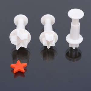 COOKIE - FONDANT - CUTTER - PLUNGER - MINI STARS - 3 PIECE SET COMPLETE