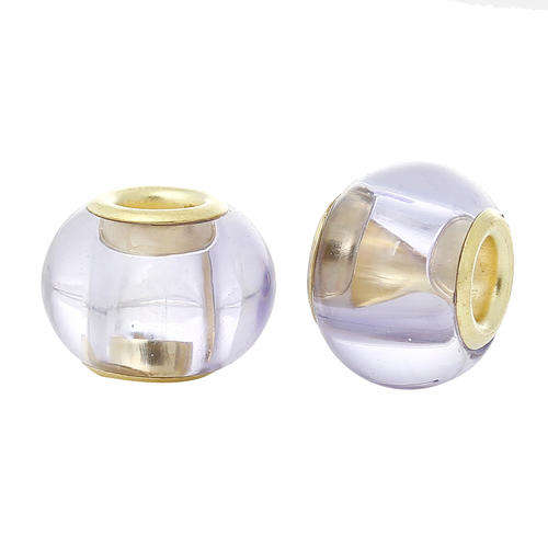 BEADS/BEAD/EUROPEAN BEADS/GOLD CORE BEADS/GLASS BEADS/CLEAR LIGHT PINK BEADS