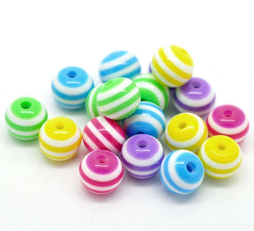 ACRYLIC BEADS/ASSORTED ACRYLIC BEADS/CANDY STRIPE ACRYLIC BEADS/STRIPED ACRYLIC BEADS/8MM BEADS