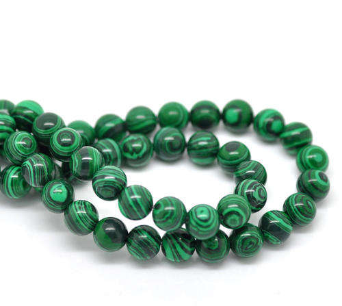 MALACHITE - SEMI PRECIOUS - STONE BEADS - ROUND - 8mm