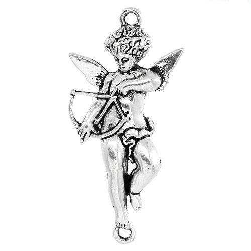 CONNECTORS - ANTIQUE SILVER - CUPID ANGEL - 4.5x2.1cm