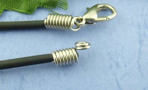 COIL END CRIMP FASTENERS - SILVER TONE - 8x4mm - SOLD IN 20 PER PACKET