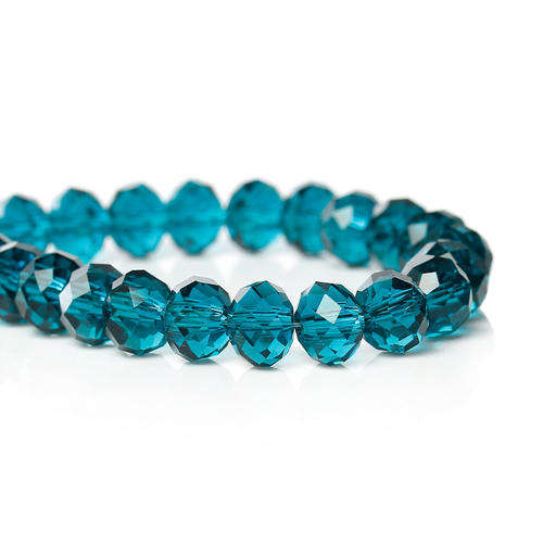 BEADS/CRYSTAL BEADS/CZECH CRYSTAL BEADS/RONDELLE CRYSTAL BEADS/TURQUOISE CRYSTAL BEADS/8MM CRYSTAL