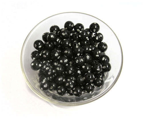 ACRYLIC - RHINESTONE - BLING - ROUND - BEADS - 8mm - BLACK