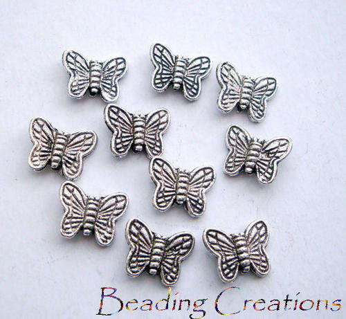 CHARMS - ANTIQUE SILVER - BUTTERFLY SPACERS - 11x9mm