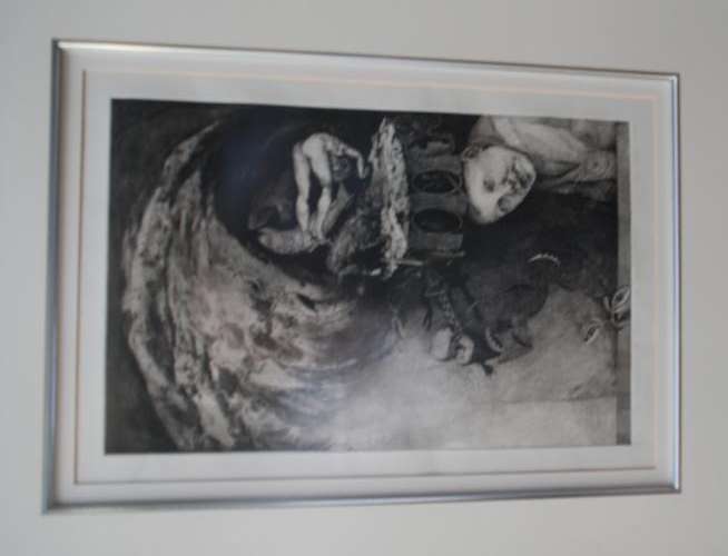 JUDY WOODBORNE ETCHING FRAMED