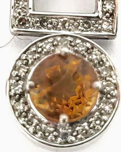 LOOK AT THIS BEAUT Pendant Diamonds 031ct and citrine