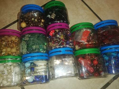 Bead jewelry making containers x 14 . Price is per container