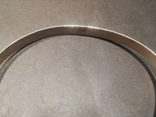 Rose clasp bangle, marked