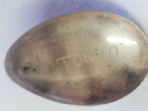 Sterling silver Tokyo teaspoon with pearl.