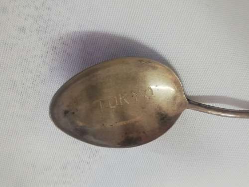 Sterling silver Tokyo teaspoon with pearl.