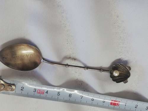 Sterling silver Tokyo teaspoon with pearl.