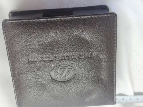Collectables.... BLUE TRAIN ROUTE GUIDE and Leather Blue Train note holder with embossed logo