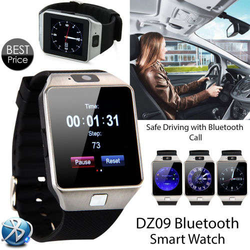 Bluetooth Smart Watch DZ09 Smartwatch GSM SIM Card For Android IOS iPhone - BLACK / SILVER