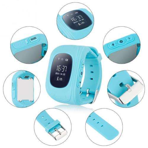 Q50 Bluetooth 4.0 GSM GPS Kids Smart Watch Phone - BLUE/PINK