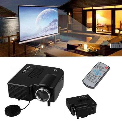 HD 1080P Mini Projector LED Home Theater Multimedia VGA USB SD AV HDMI PC Laptop