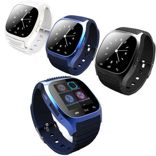 M26 Bluetooth Smartwatch Smart Wrist Watch Phone For Android and IOS O/S. BLACK, BLUE and WHITE