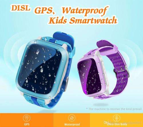 DS18 Waterproof GPS Children Tracker Smart Watch Waterproof Sim Card - Blue and Pink