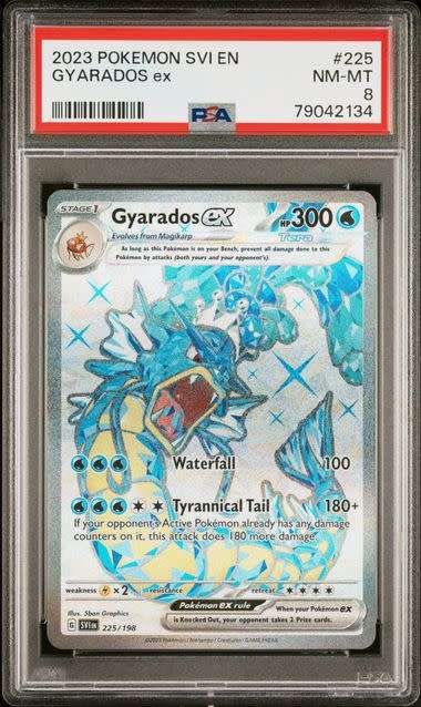 Pokemon Gyarados ex #225 - Graded - PSA 8 NM-MT