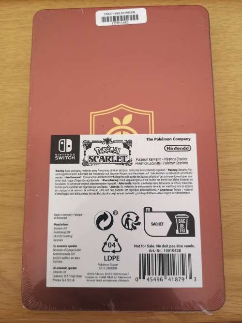 Pokémon Scarlet Steelbook (Game Not Included)