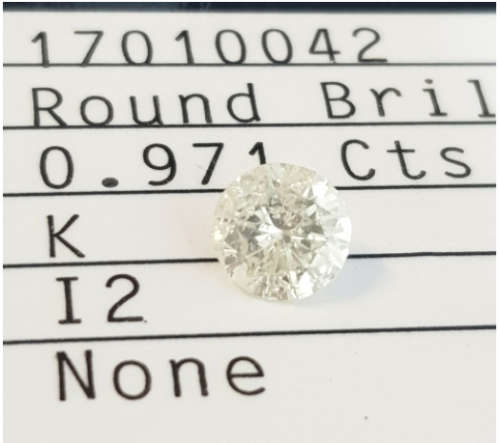 **CERTIFIED | R49212** HUGE | 0.971ct ROUND CUT | COLOUR K | DIAMOND | SOUTH AFRICA - BUY SAFE