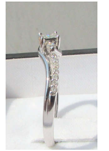 **TRILOGY DESIGN [R29639]** PRINCESS SWIRL [0.300ct] DIAMOND RING [WHITE GOLD] - BUY SAFE