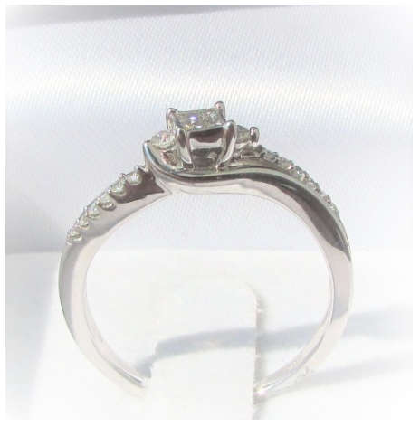 **TRILOGY DESIGN [R29639]** PRINCESS SWIRL [0.300ct] DIAMOND RING [WHITE GOLD] - BUY SAFE