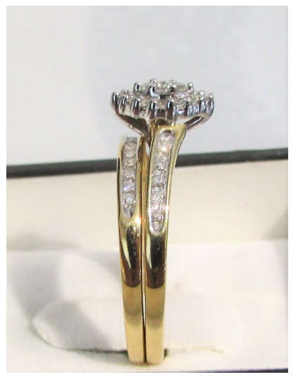 **SUPER SPECIAL [R35258]** DESIGNER TWINSET [0.400ct] DIAMOND RING + BAND [YELLOW GOLD] - BUY SAFE