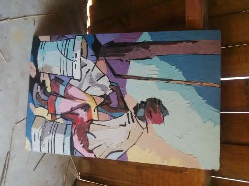 Welcome Mandla Koboka - 1941 - 1999  Oil On Board