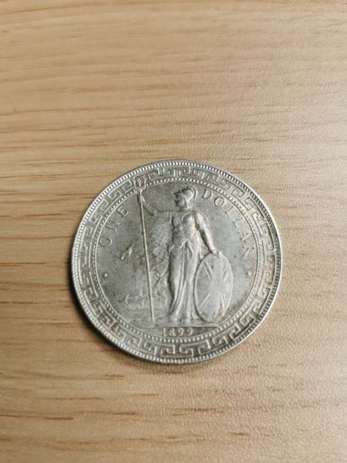 1899 British trade dollar silver coin mint mark B